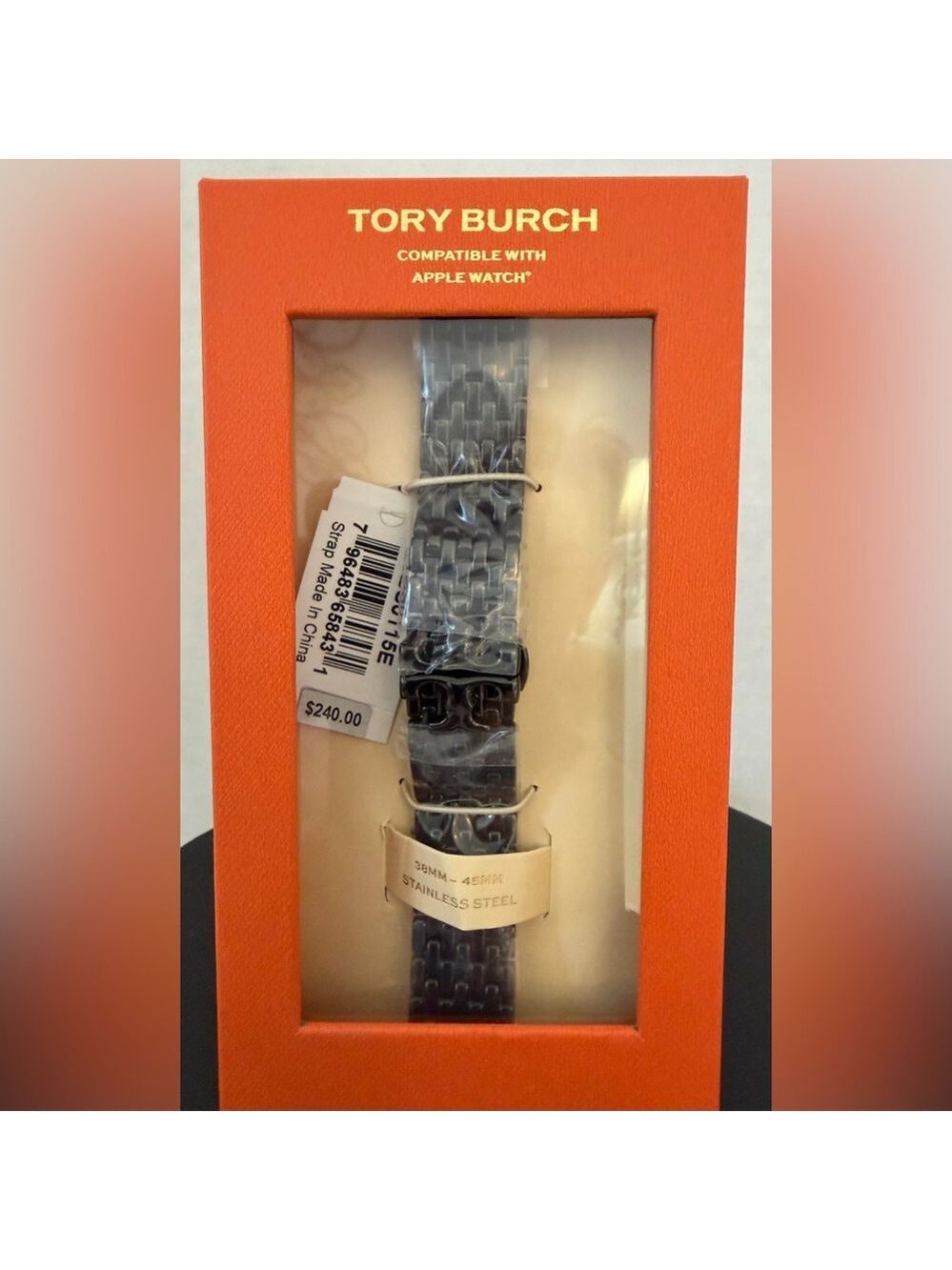 Tory Burch The Eleanor Black 18mm Apple Watch Bracelet Band - NIB - Picture 6 of 7